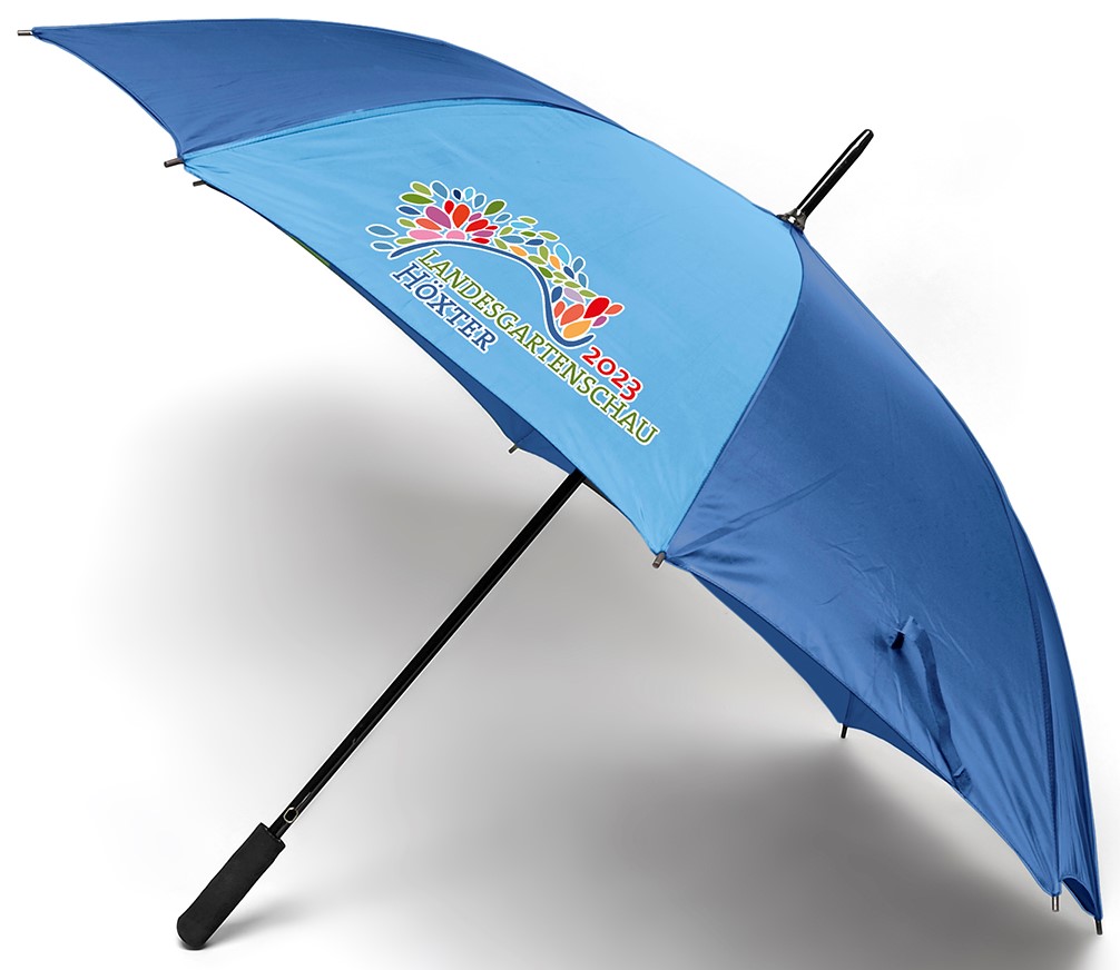 Stockregenschirm blau